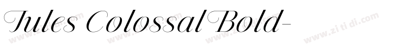 Jules Colossal Bold字体转换